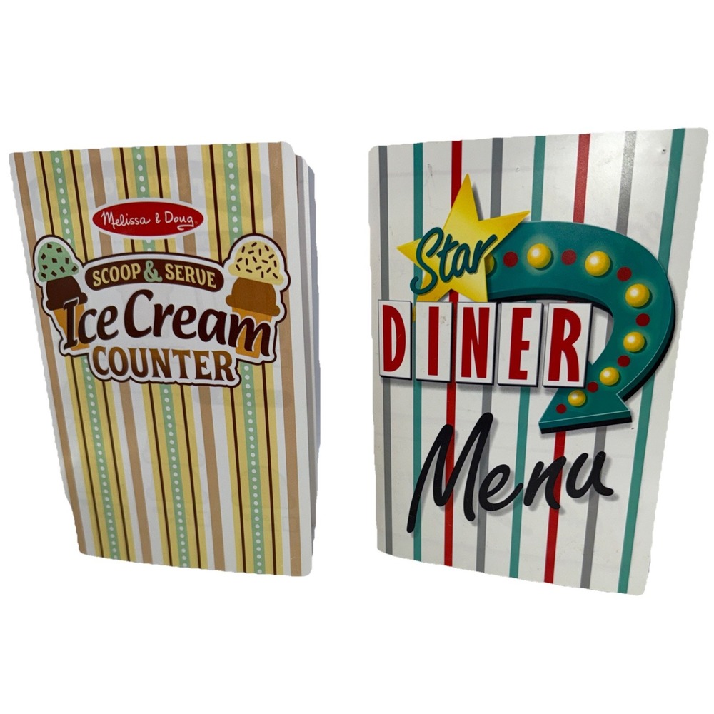 Melissa & Doug Scoop & Serve Ice Cream Counter MENU/Star Diner Replacement Parts